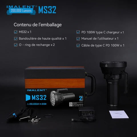 Lampe torche Imalent MS32 200000lm