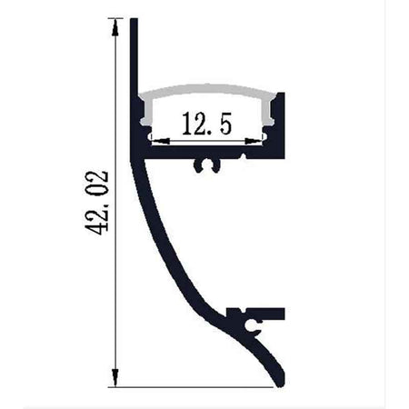 Profilé aluminium pour ruban LED LSP13-42 – de corniche – vue 2