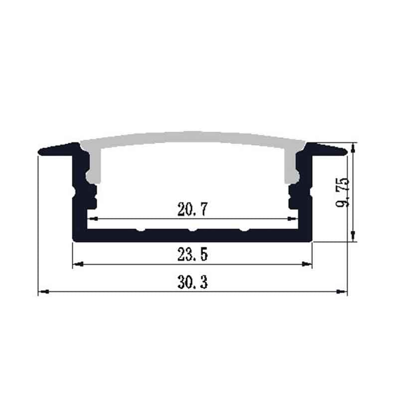Profilé aluminium pour ruban LED LSP22-12 – vue 4