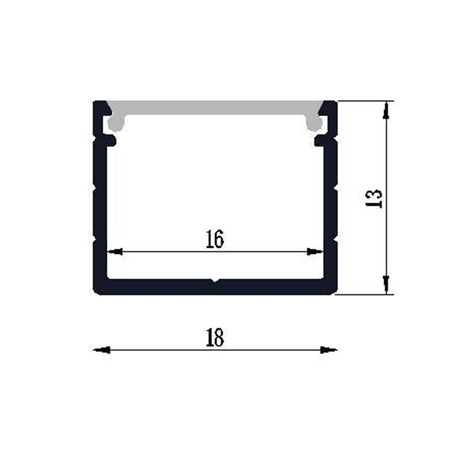 Profilé aluminium pour ruban LED LSP18-13 – vue 2