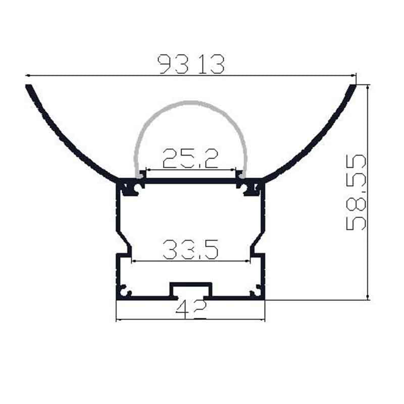 Profilé aluminium pour ruban LED LSP93-59 – vue 2
