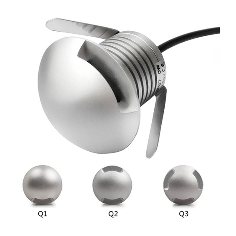 Spot encastré au sol LED KAZAUND DMX08A – IP67, 3 W, 12-24 V – vue 1
