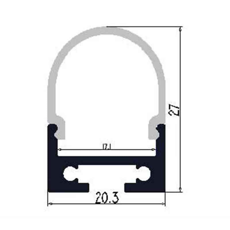 Profilé aluminium pour ruban LED LSP20.5-27 – vue 4