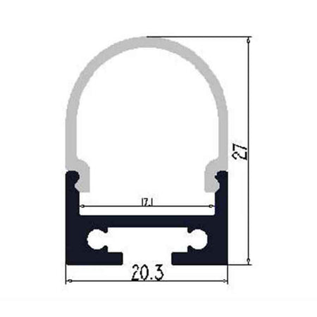 Profilé aluminium pour ruban LED LSP20.5-27 – vue 4