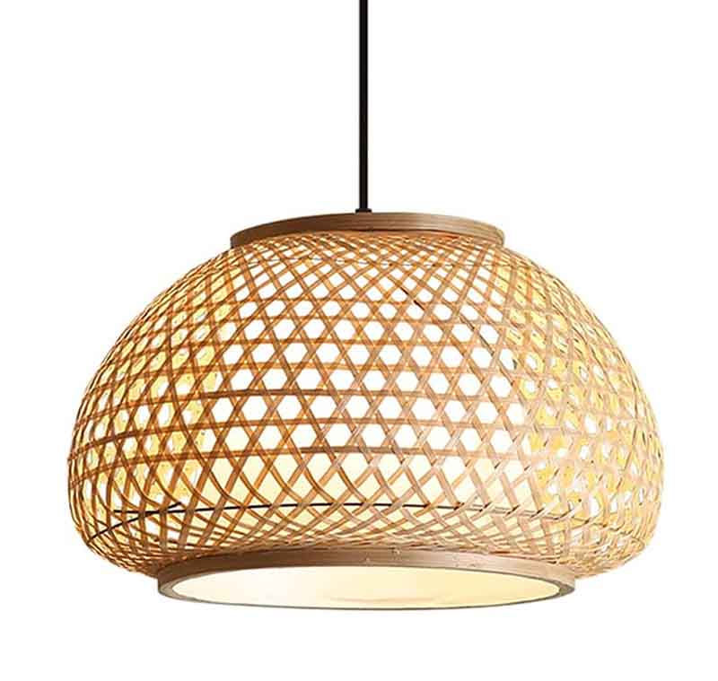 Suspension KAZAMUSH – bambou, E27 – vue 1