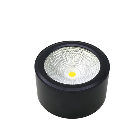 Plafonnier LED rond – noir, blanc neutre 4500 K, Ø 90 mm, 7 W – vue 1