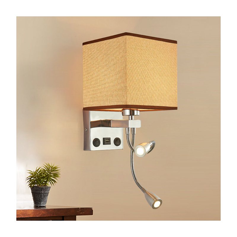 Liseuse E27 KAZABOXLIS ALUK30 – avec abat-jour, USB – vue 3