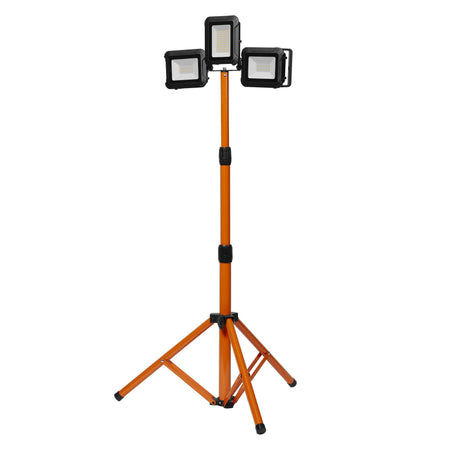 Lampe de travail LED – sur trépied, rechargeable, 30 W + 2 x 5 W – vue 1