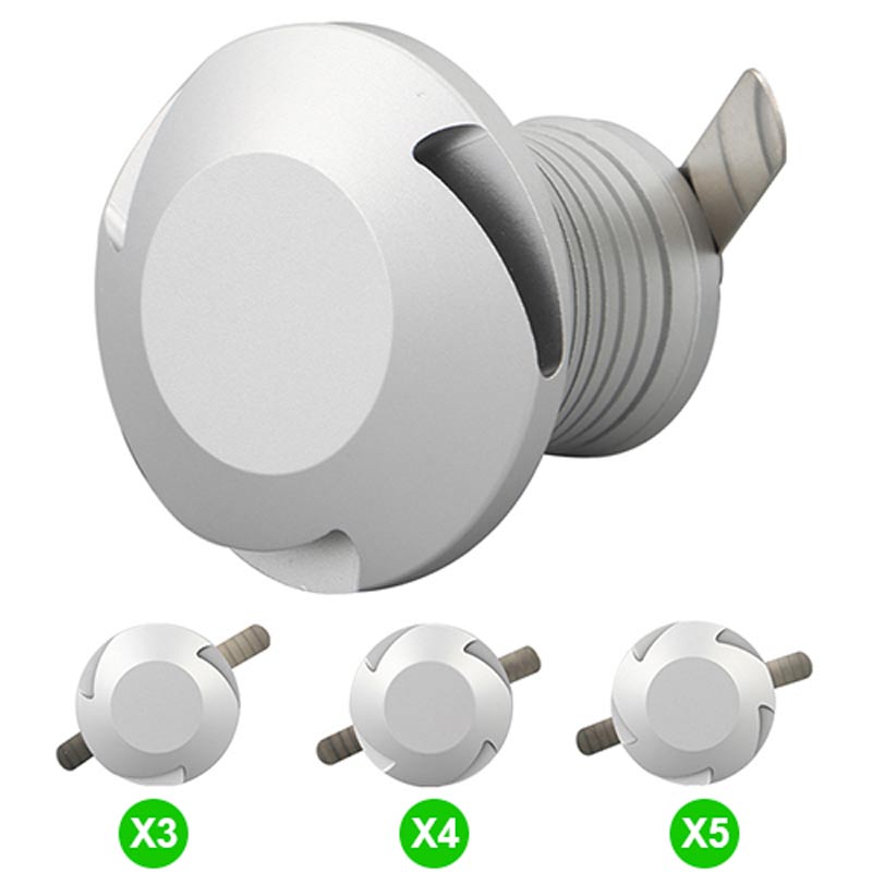 Spot encastré au sol LED KAZAUND DMX08B – IP67, 3 W, 12-24 V – vue 1