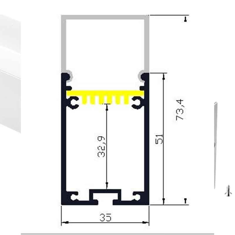 Profilé aluminium pour ruban LED LSP30/38-30 – vue 4