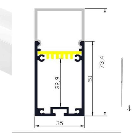Profilé aluminium pour ruban LED LSP30/38-30 – vue 4