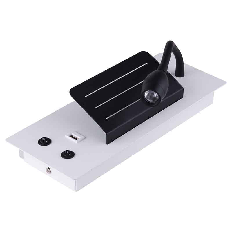 Liseuse murale LED KAZABED ALUK01 – USB, 10 W – vue 4