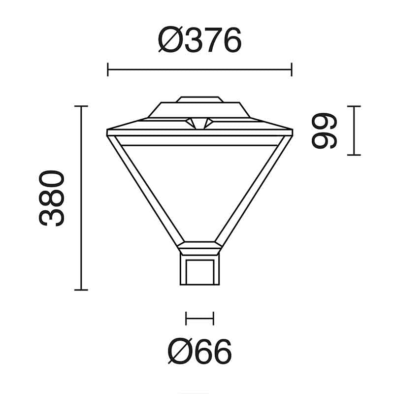 Candélabre extérieur LED KAZATOP – vue 7