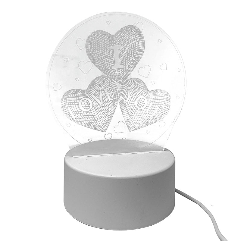 Lampe de chevet KAZALOVE – acrylique, blanc réglable, 3 W – vue 1