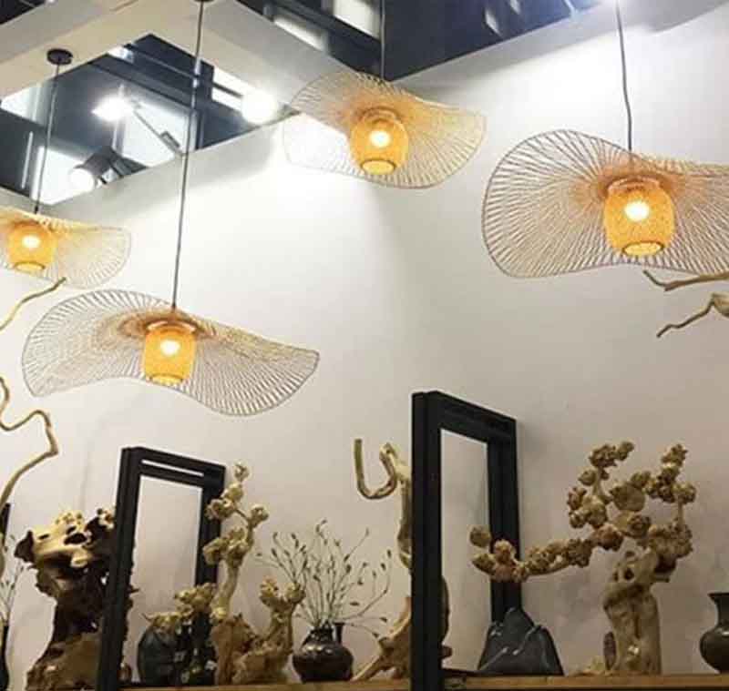 Suspension KAZAHAT – bambou, E27 – vue 2