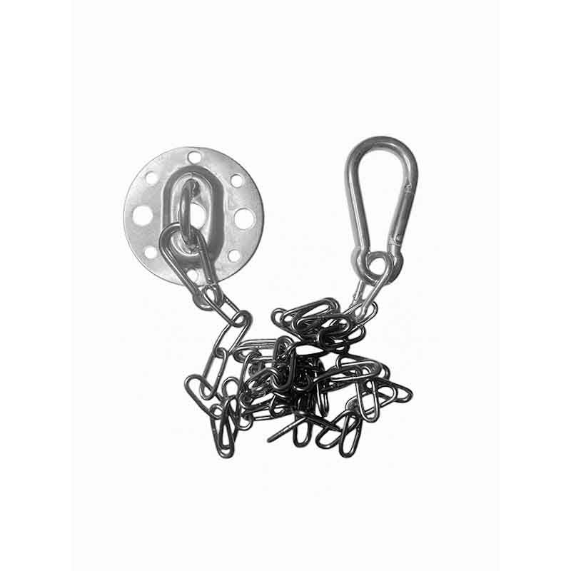 Fixation suspendue pour cloche LED industrielle – crochet, chaînette 1 m – vue 1