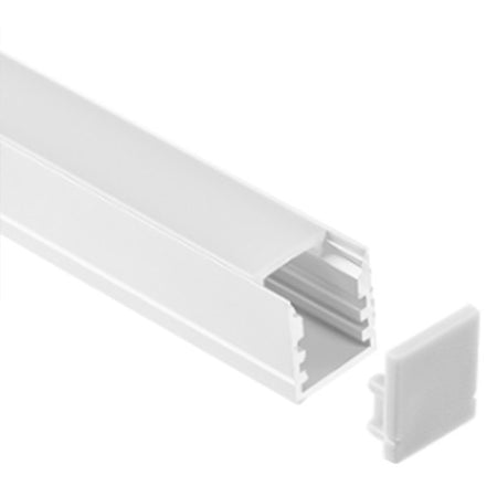 Profilé aluminium pour ruban LED LSP12/18-15 – en saillie, encastrable – vue 1