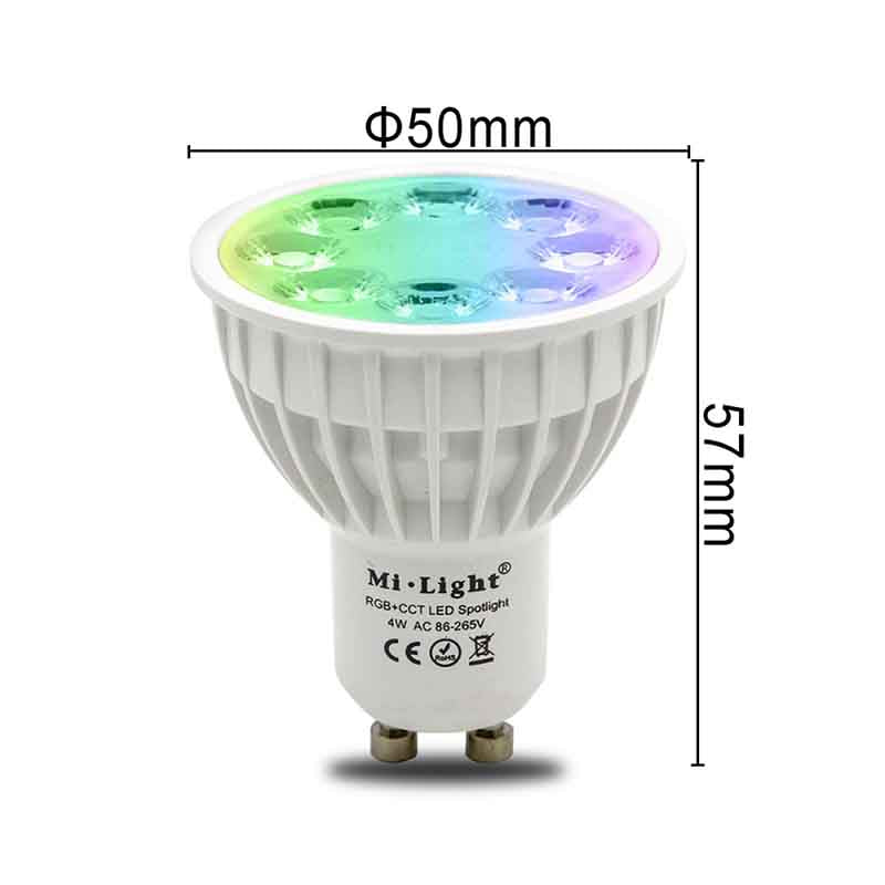 Ampoule LED GU10 ou MR16 KAZASPOT RGB/CCT – multicolore, 4 W – vue 5
