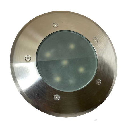 Spot encastré au sol LED rond – inox 304, blanc chaud 3000 K, 5 W – vue 1