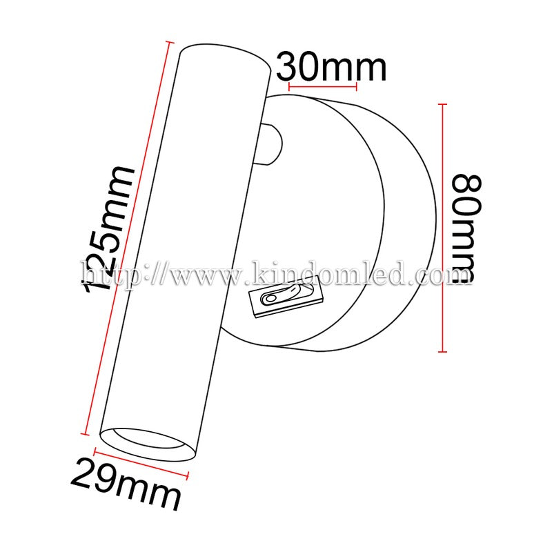 Liseuse murale LED KAZABED ALK11 – 3 W – vue 4