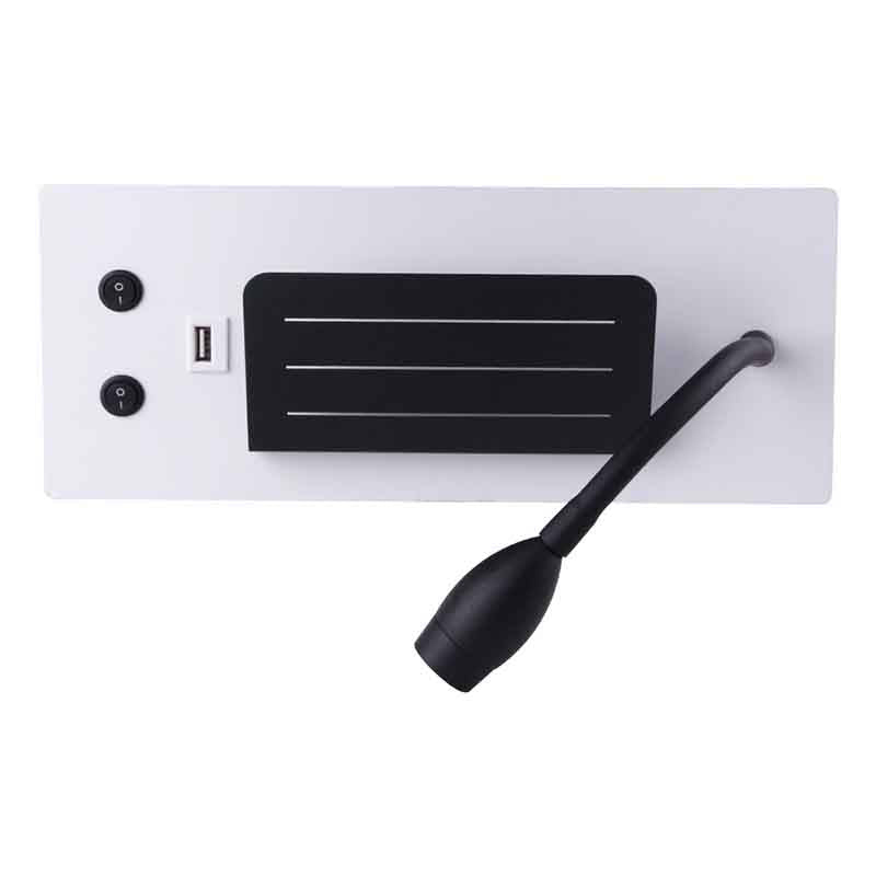 Liseuse murale LED KAZABED ALUK01 – USB, 10 W – vue 3