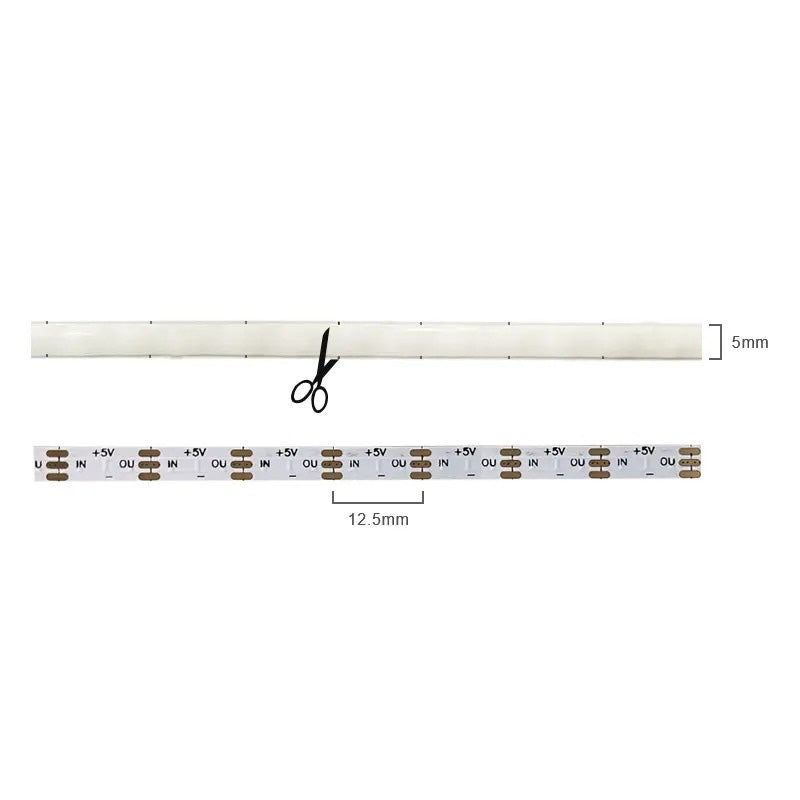 Ruban LED KAZASTRIP COB5MM SPI – 14 W/m, 5 V – vue 3