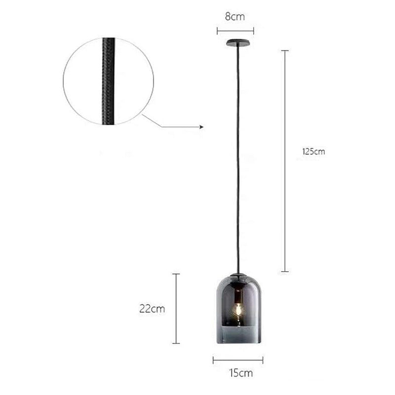 Suspension KAZABELL – verre, E27 – vue 9