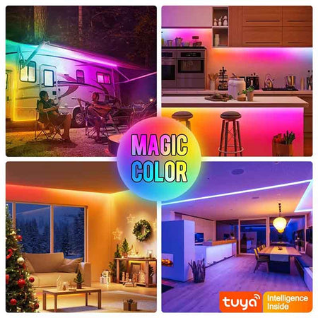 Kit ruban LED KAZASTRIP Magic RGB – multicolore RGB, connecté Tuya – vue 3