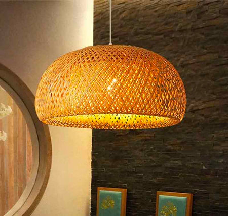Suspension KAZABELL – bambou, E27 – vue 2