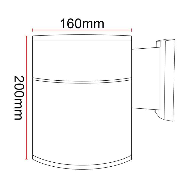Applique murale extérieure LED KAZADUCT R SH COB – ronde, éclairage simple – vue 5