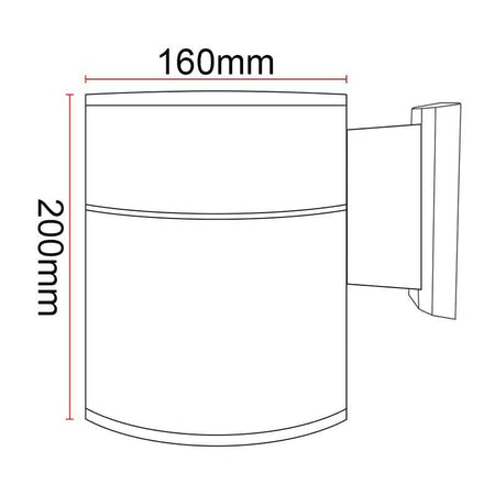 Applique murale extérieure LED KAZADUCT R SH COB – ronde, éclairage simple – vue 5