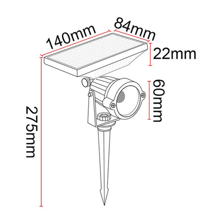 Spot de jardin solaire KAZABEANIE – 5 W – vue 4