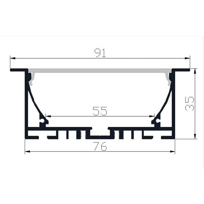 Profilé aluminium pour ruban LED LSP76/91-35 – vue 4