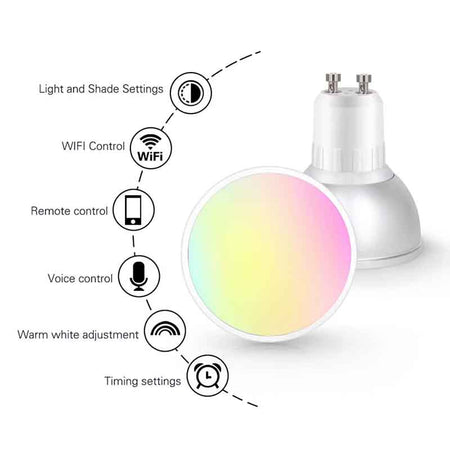 Ampoule LED GU10 KAZASPOT RGB/CCT – connectée Tuya, multicolore, 5 W – vue 4