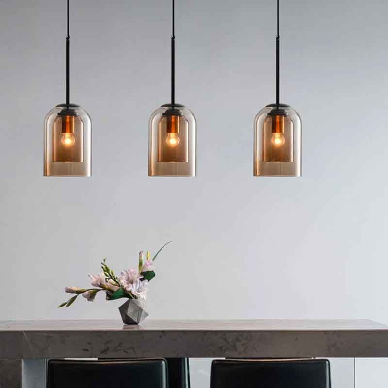 Suspension KAZABELL – verre, E27 – vue 6