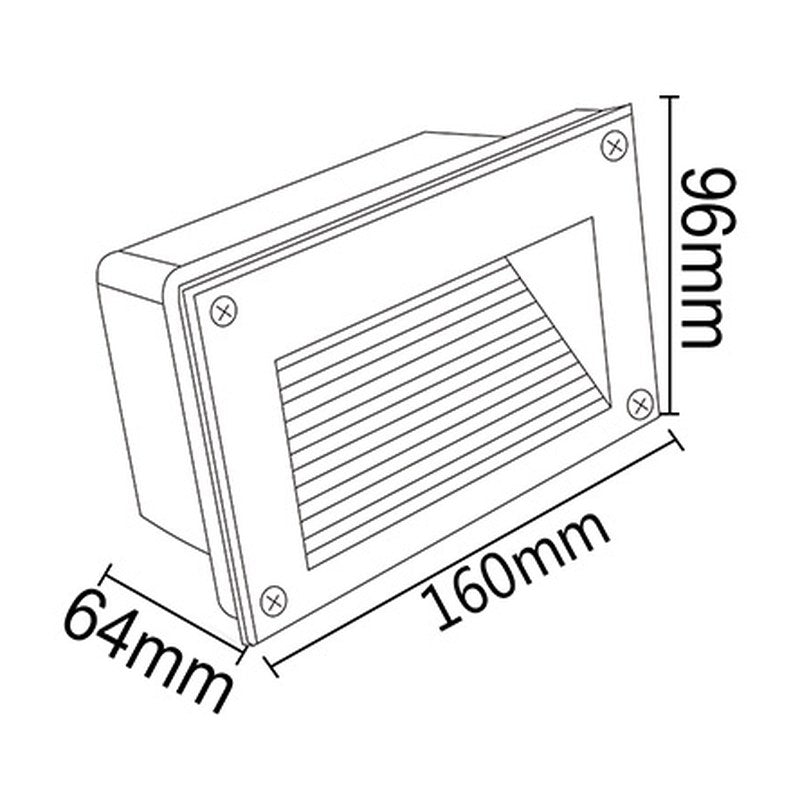 Spot d'escalier encastrable extérieur KAZASTEP LSL17IP06H – 3 W – vue 3