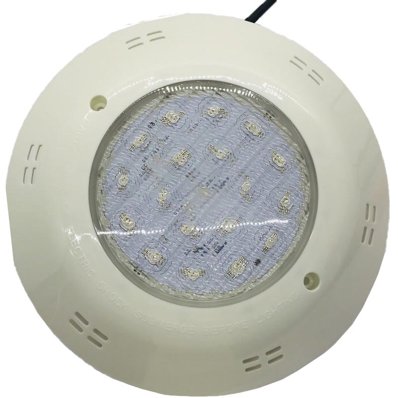 Ampoule LED de piscine multicolore HG-PL-18X3W-F1-T – télécommande RF, 25 W – vue 1