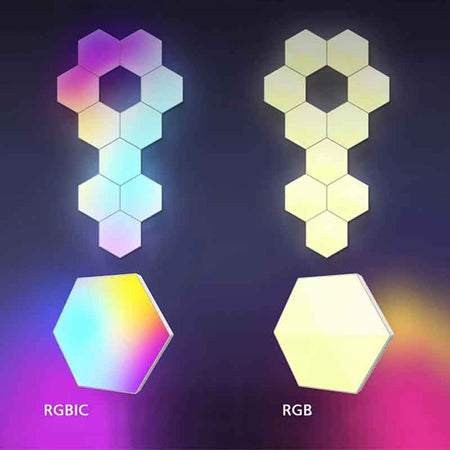 Applique hexagonale KAZAHEX HL10 – connectée Tuya, multicolore RGB – vue 5