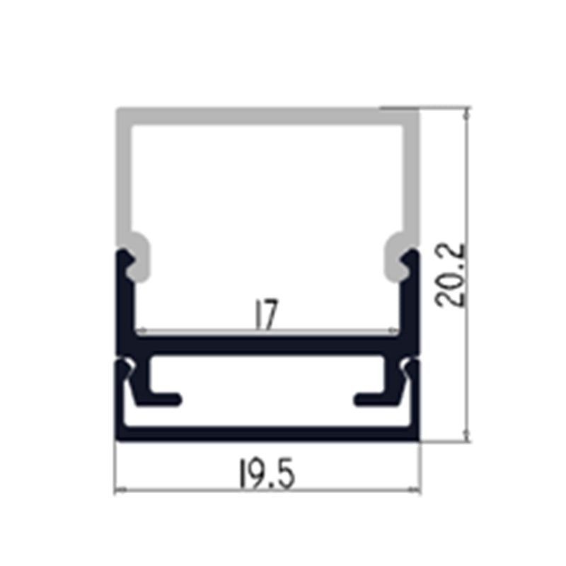 Profilé aluminium pour ruban LED LSP19.5-20 – vue 2