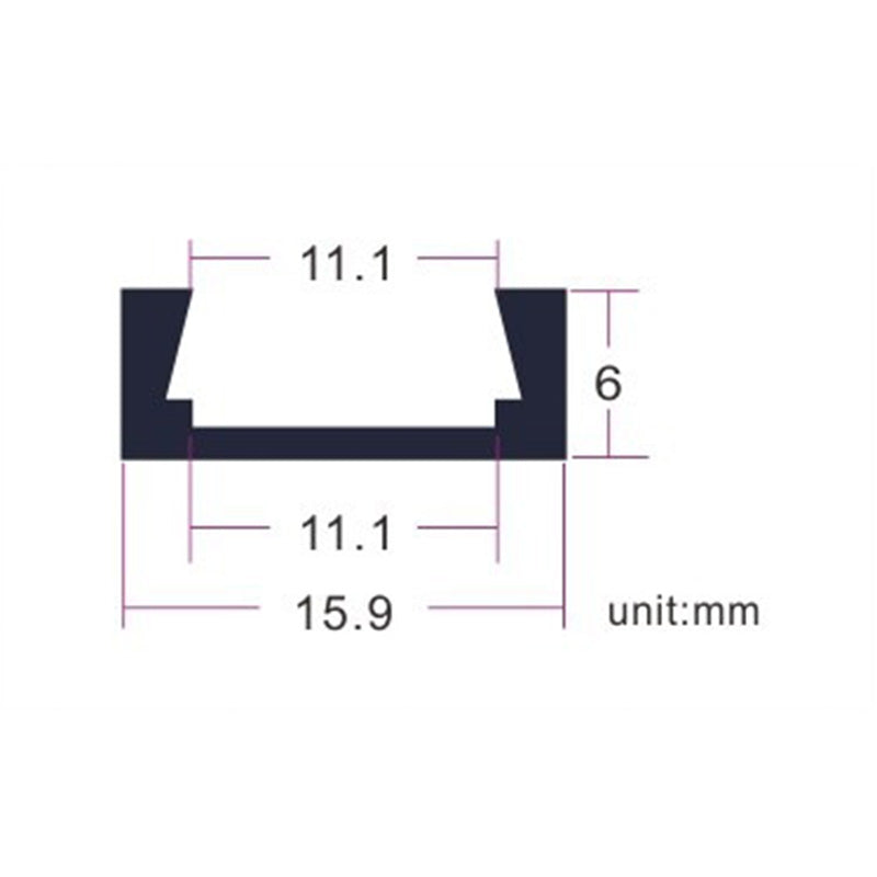 Profilé aluminium pour ruban LED LSP16-06 – vue 2