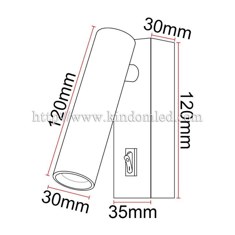 Liseuse murale LED KAZABED ALK03 – 3 W – vue 5