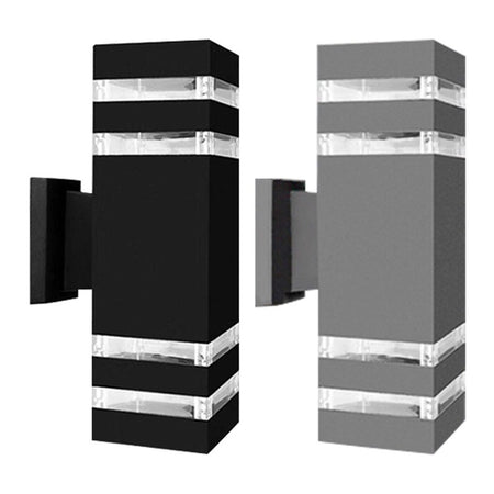 Applique extérieure KAZABUILD S DH – carrée, double éclairage, GU10 – vue 1