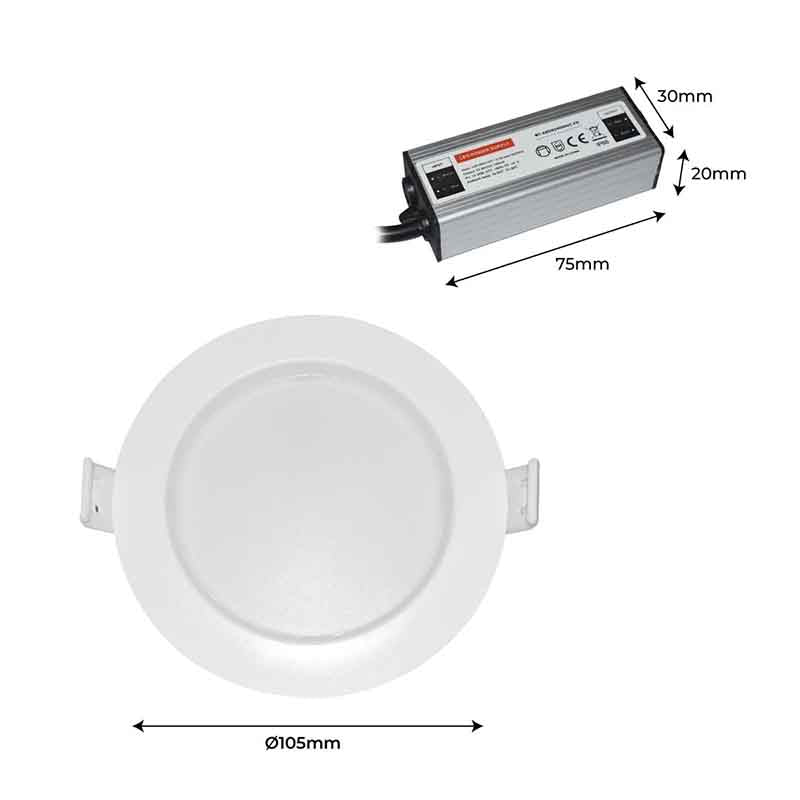 Spot encastrable LED KAZACEIL IPR – étanche IP66, Ø 90 mm, 5 W – vue 4