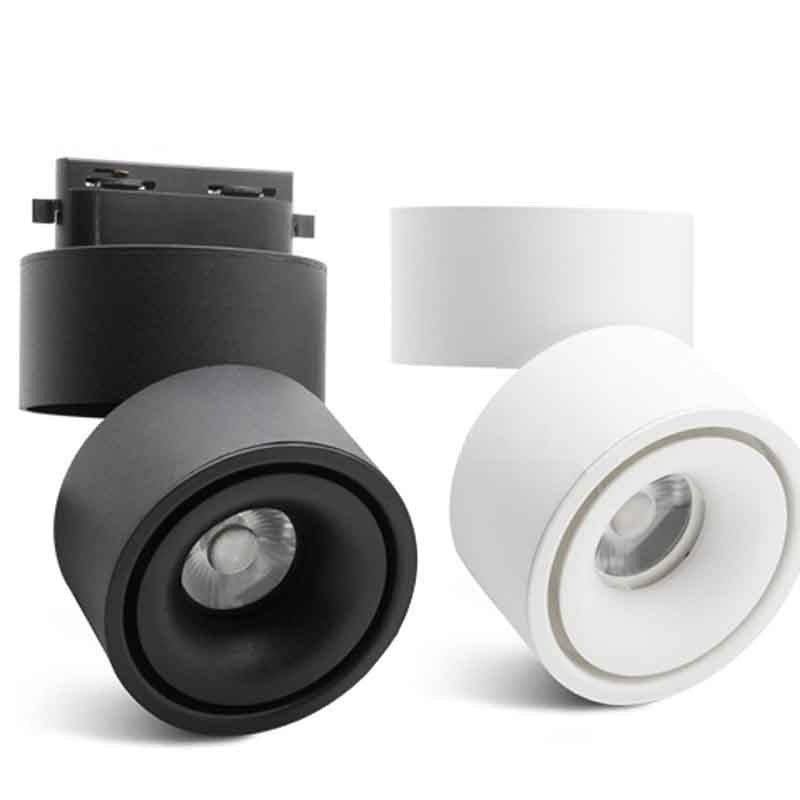Plafonnier LED KAZAROT – rond, noir, dimmable, Ø 100 mm – vue 1