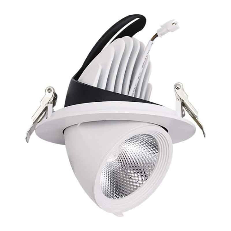Luminaire encastrable rétractable KAZATRUNK TD – rond, noir, dimmable – vue 1