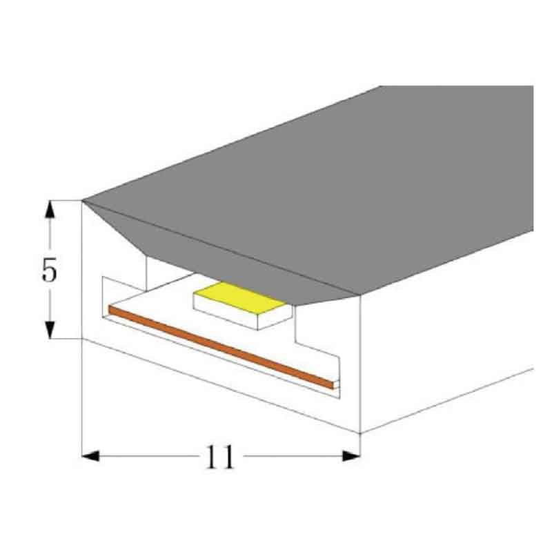 Profilé silicone pour ruban LED KAZASILI 0511 – étanche IP67 – vue 2