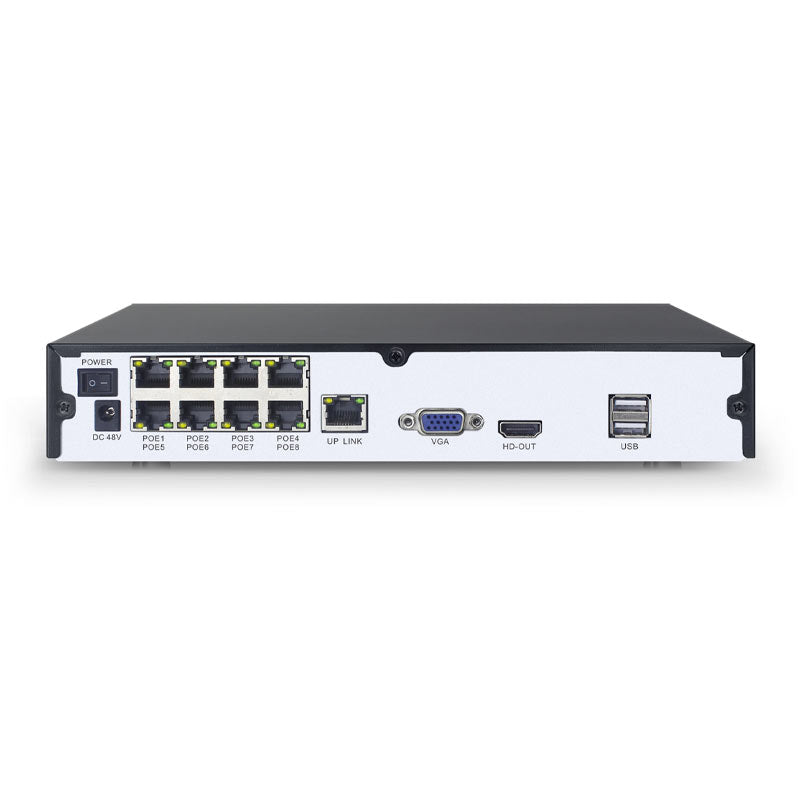 Enregistreur NVR PoE 8 canaux KZ-NVR008P – 1080P
