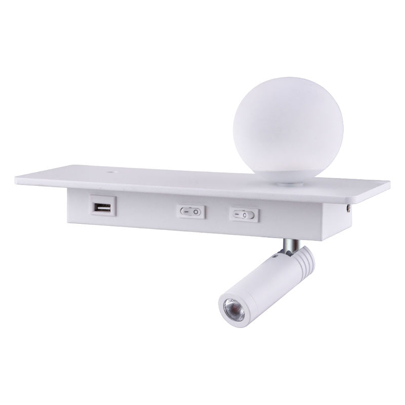 Liseuse murale LED KAZABED ALUK05 – USB, 8 W – vue 1