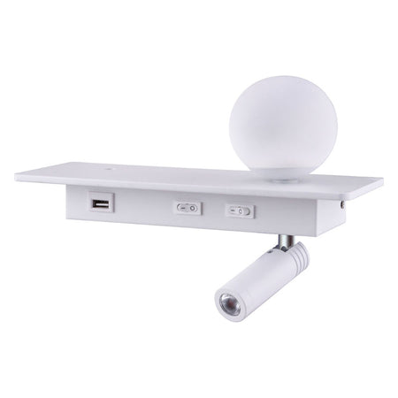Liseuse murale LED KAZABED ALUK05 – USB, 8 W – vue 1