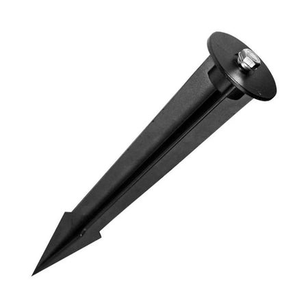 Piquet aluminium pour projecteur et spot de jardin – noir, 205 mm – vue 1